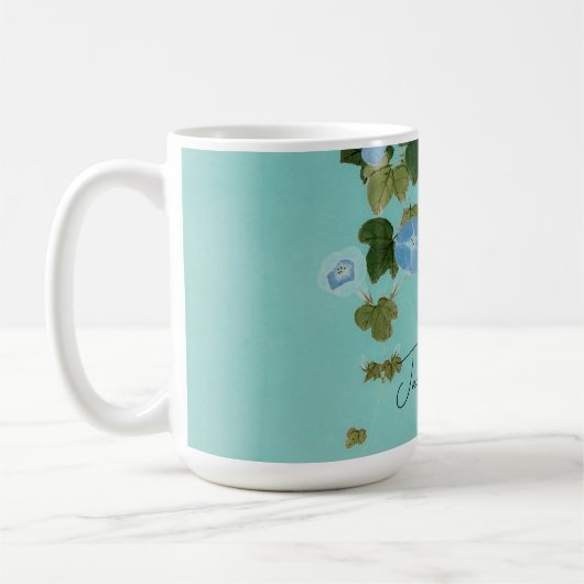 フローラエレガントミニマル書名の追加 コーヒーマグカップ (左)