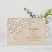 フローラエレガントメイソンジャーカイトブライダルシャワー招待状 招待状 (スタンド正面)