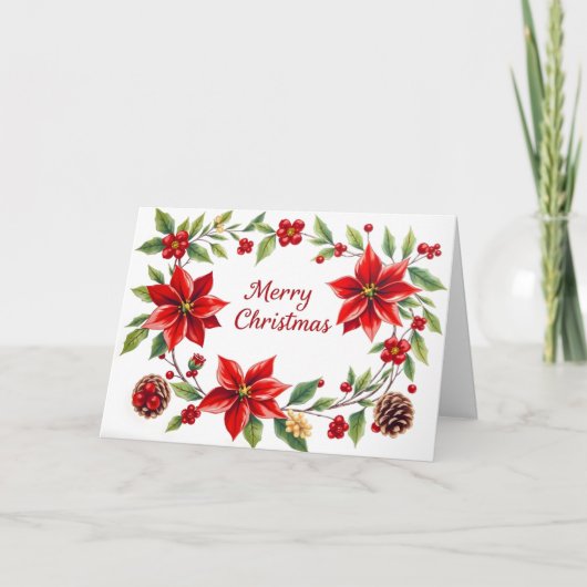 フローラエレガントメリークリスマスと松コーン カード (正面)