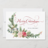 フローラエレガントメリークリスマス書道 シーズンカード (正面)