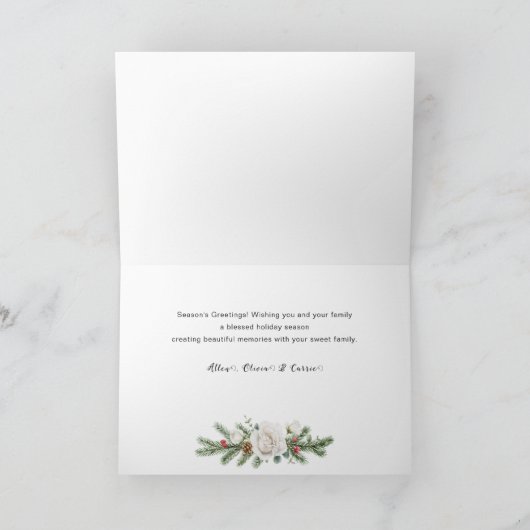 フローラエレガントメリークリスマス書道 シーズンカード (内部)