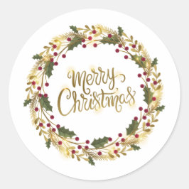 フローラエレガントメリークリスマス |シール ラウンドシール