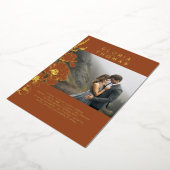 フローラエレガントモダンテラ結婚コッタの写真 箔招待状 (回転した状態)