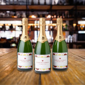 フローラエレガントモダン結婚s スパークリングワインラベル