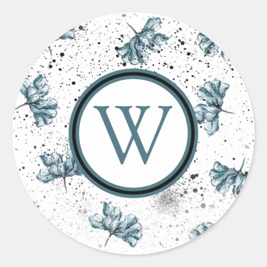 フローラエレガントモノググランジラム ラウンドシール (正面)