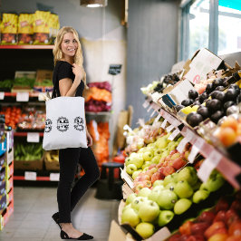 フローラエレガントモノグラムと文字: MOM MAMA & Name トートバッグ