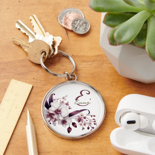 フローラエレガントモノグラムキーチェーン キーホルダー (デスク)