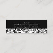フローラエレガントモノグラムダマスクブラックレース スキニー名刺 (裏面)
