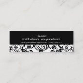 フローラエレガントモノグラムダマスクブラックレース スキニー名刺 (裏面)