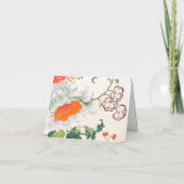 フローラエレガントモノグラム折り曲げ ノートカード (裏面)