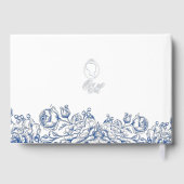 フローラエレガントモノグラム結婚フォイルのゲストブック ゲストブック (裏面)