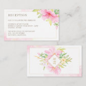 フローラエレガントモノグラム結婚披露宴 エンクロージャーカード (正面/裏面)