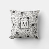 フローラエレガントモノグラム クッション (正面)