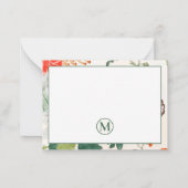 フローラエレガントモノグラム ノートカード (裏面)