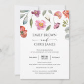 フローラエレガントユーカリ結婚プス 招待状 (正面)