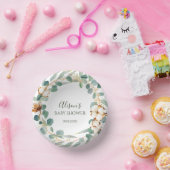 フローラエレガントユーカリ緑のベビーシャワー ペーパーボウル (パーティー)