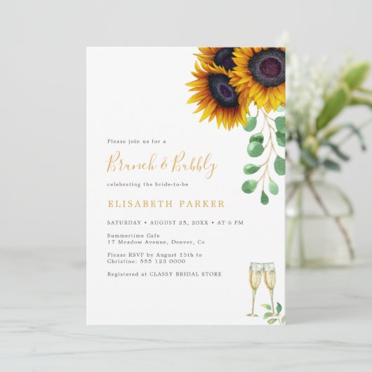 フローラエレガントユーカリ葉スブとバブリー 招待状 (スタンド正面)