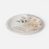 フローラエレガントユーカリ赤ちゃんシャワー ペーパープレート (アングル)