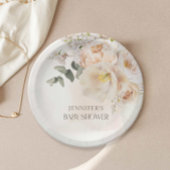 フローラエレガントユーカリ赤ちゃんシャワー ペーパープレート