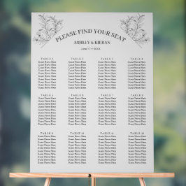 フローラエレガントライトグレーの座席表 アクリルサイン
