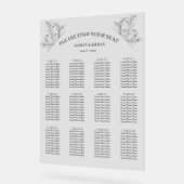 フローラエレガントライトグレーの座席表 アクリルサイン (傾斜)