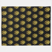 フローラエレガントラグジュアリー人気があるコレクション フリースブランケット (正面(横))