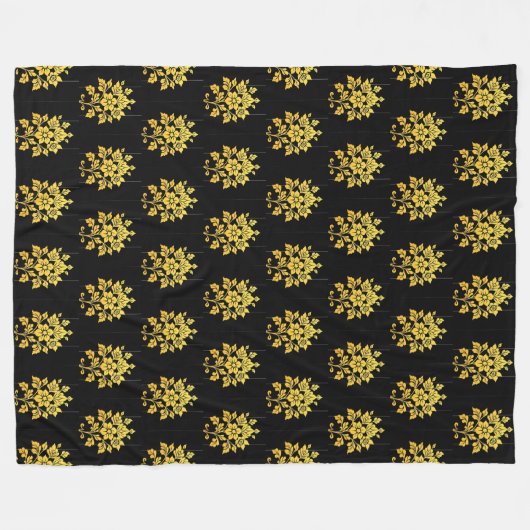 フローラエレガントラグジュアリー人気があるコレクション フリースブランケット (正面(横))