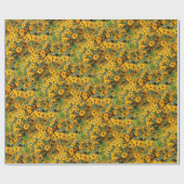 フローラエレガントラッドベッキー黒目のサザン ラッピングペーパー (フラット)