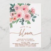 フローラエレガントラブイズイン開花ブライダルシャワー 箔招待状 (正面)