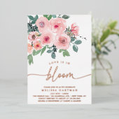 フローラエレガントラブイズイン開花ブライダルシャワー 箔招待状 (立ち正面)