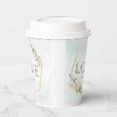 フローラエレガントラブグリーンリー金ゴールド 紙コップ (左)