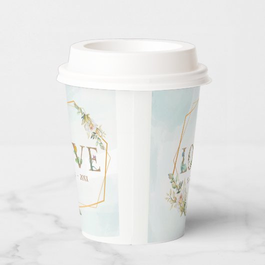 フローラエレガントラブグリーンリー金ゴールド 紙コップ (右)