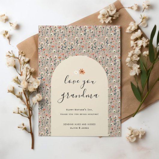 フローラエレガントラブユーおばあちゃん誕生日デイカード シーズンカード