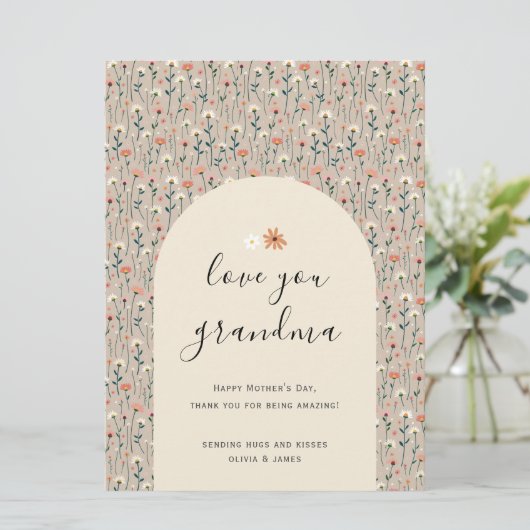 フローラエレガントラブユーおばあちゃん誕生日デイカード シーズンカード (スタンド正面)