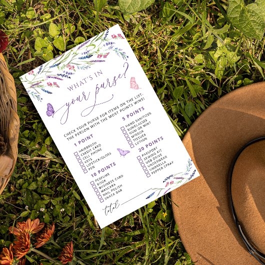 フローラエレガントラベンダーあなたの財布ゲームの中に何がある