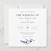 フローラエレガントラベンダースクエア結婚ズ 招待状 (正面)