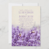 フローラエレガントラベンダー結婚ズ 招待状 (正面)