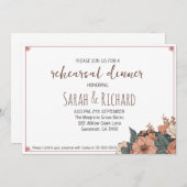 フローラエレガントリハーサルディナー招待状 招待状 (正面/裏面)