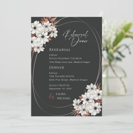フローラエレガントリハーサルディナー招待状 招待状 (スタンド正面)