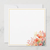 フローラエレガントリースかわいらし水の色ありがとう カード (裏面)