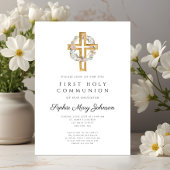 フローラエレガントリースクロスガールファースト聖餐式 招待状