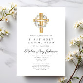 フローラエレガントリースクロスガールファースト聖餐式 招待状