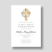 フローラエレガントリースクロスガールファースト聖餐式 招待状