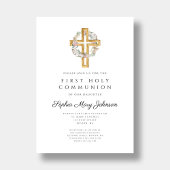 フローラエレガントリースクロスガールファースト聖餐式 招待状