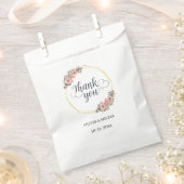 フローラエレガントリースサンキュー結婚式の引き出物バッグ フェイバーバッグ (クリップ留めされた状態)