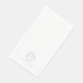 フローラエレガントリースダスティブルー紙ゲストタオル (コーナー)