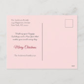 フローラエレガントリースホワイトクリスマスフォト シーズンポストカード (裏面)