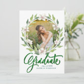 フローラエレガントリース緑化モダン卒業 招待状 (スタンド正面)