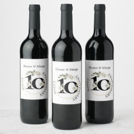 フローラエレガントリース10年ANNIVERSARYワイン ワインラベル