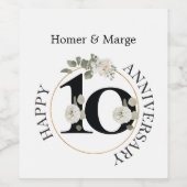 フローラエレガントリース10年ANNIVERSARYワイン ワインラベル (シングルラベル)